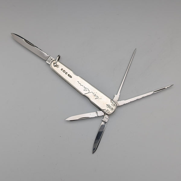 1958 British Vintage Sterling Silver Handle Multi-Tool by George Ibberson